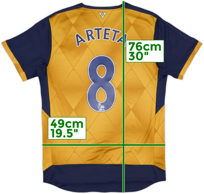 2015-16 Arsenal Away Shirt Arteta #8 - 6/10 - (M)