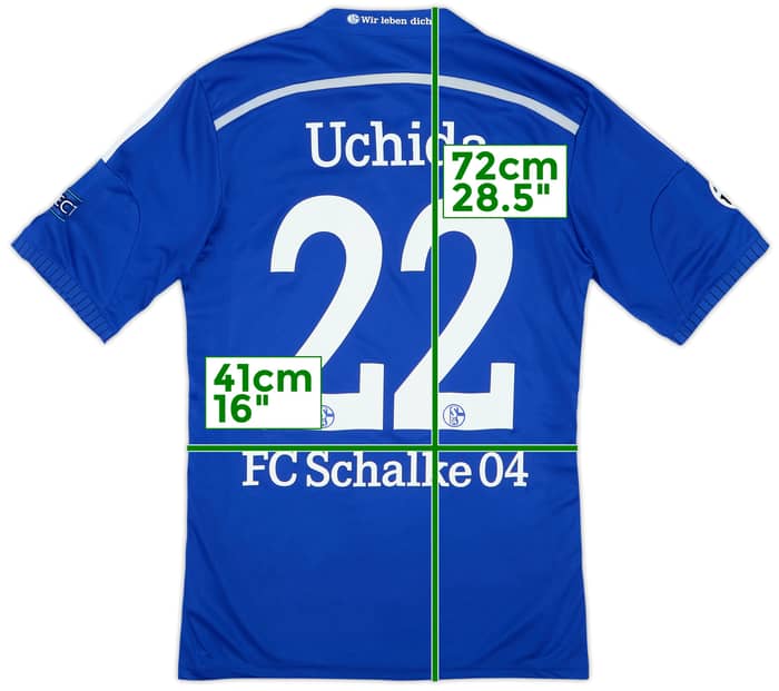 2014-16 Schalke Home Shirt Uchida #22 - 8/10 - (S)