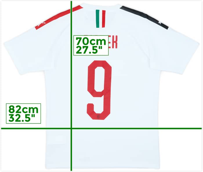 2019-20 AC Milan Away Shirt Piatek #9 - 9/10 - (S)