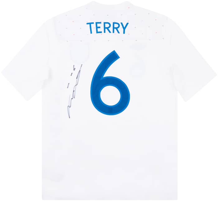 2010-11 England Player Issue Signed Home Shirt Terry #6