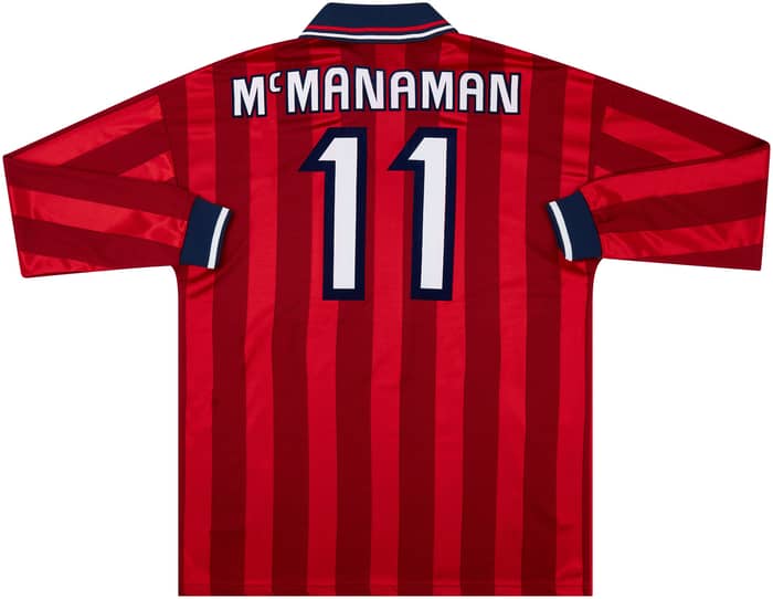 1998 England Match Issue World Cup Away L/S Shirt McManaman #11