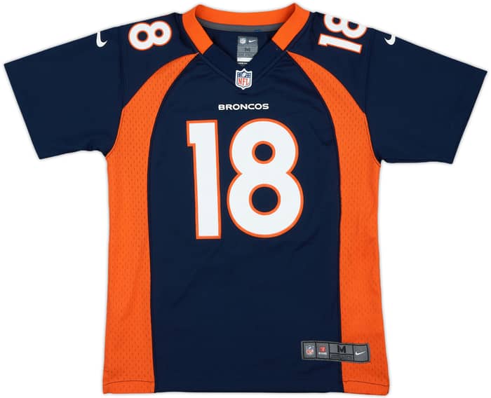 2012 Denver Broncos Manning #18 Nike Game Alternate Jersey - 9/10 - (M.Boys)