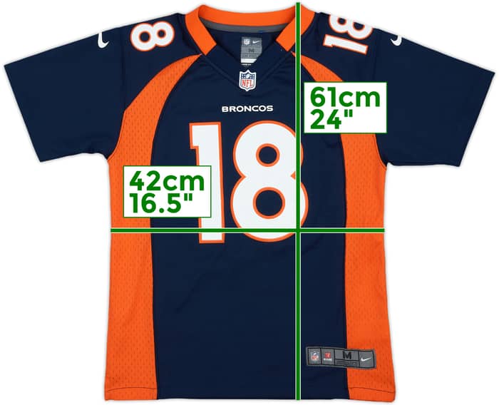 2012 Denver Broncos Manning #18 Nike Game Alternate Jersey - 9/10 - (M.Boys)