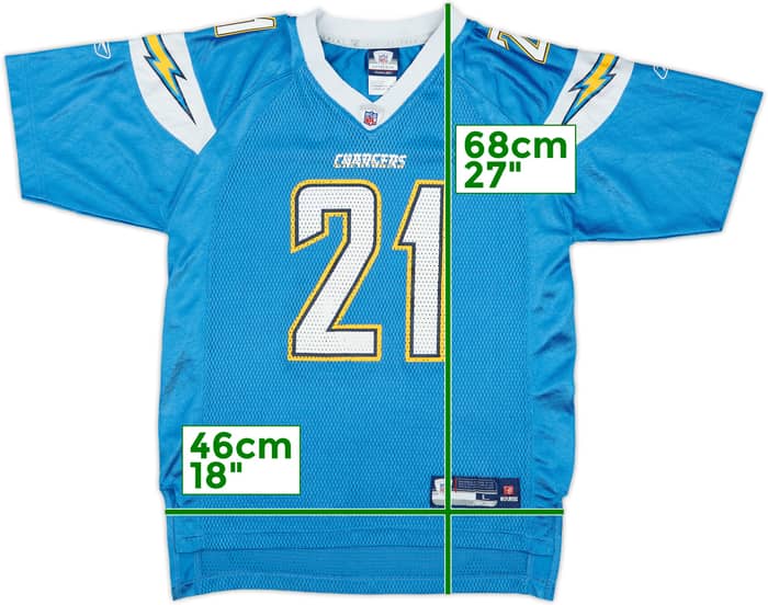 2007 San Diego Chargers Tomlinson #21 Reebok On Field Alternate Jersey - 8/10 - (L.Boys)