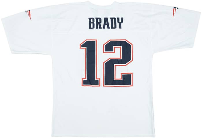 2004 New England Patriots Brady #12 Super Bowl XXXVIII Champions NFL Jersey - 8/10 - (L)