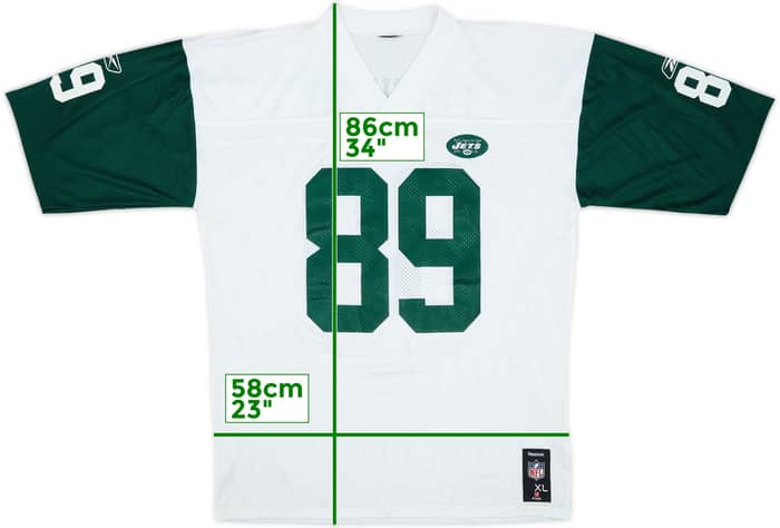 2008-10 New York Jets Cotchery #89 Reebok Replica Away Jersey - 8/10 - (XL)