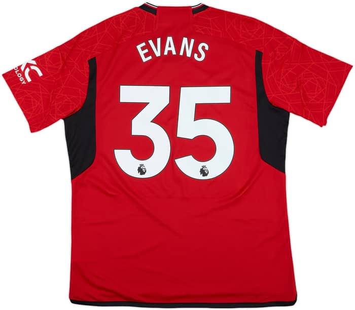2023-24 Manchester United Home Shirt Evans #35 (XL)