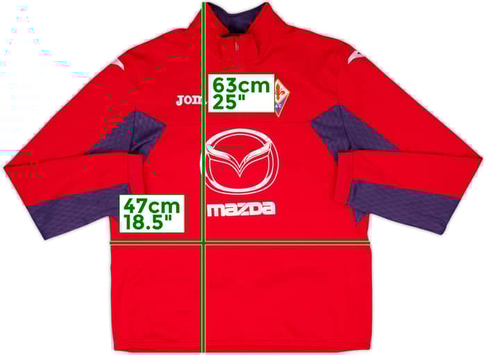 2012-13 Fiorentina Joma 1/4 Zip Drill Top - 8/10 - (XL)