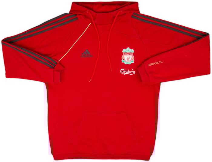 2009-10 Liverpool adidas Hooded Sweat Top - 7/10 - (M/L)