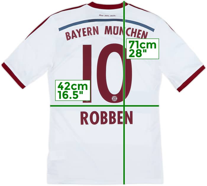 2014-15 Bayern Munich Away Shirt Robben #10 - 6/10 - (S)