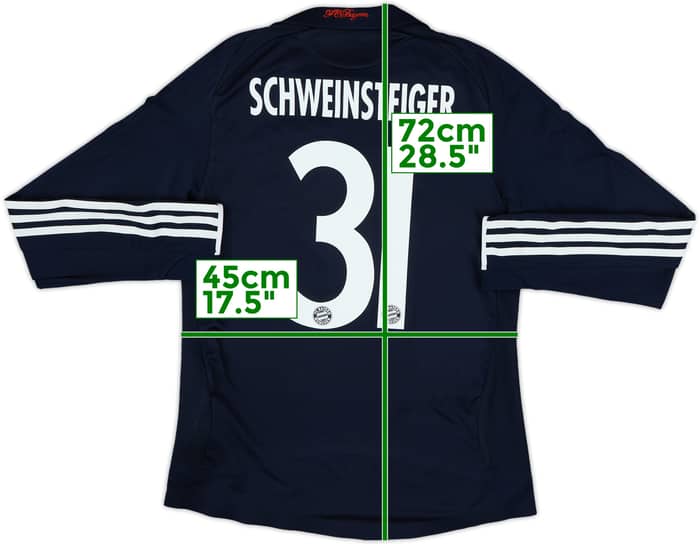2008-09 Bayern Munich Player Issue Away L/S Shirt Schweinsteiger #31 - 8/10 - (S)