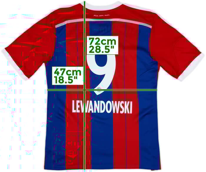 2014-15 Bayern Munich Home Shirt Lewandowski #9 - 5/10 - (L)