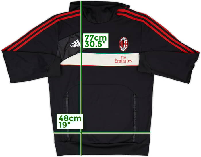 2012-13 AC Milan adidas Hooded Top - 8/10 - (M/L)