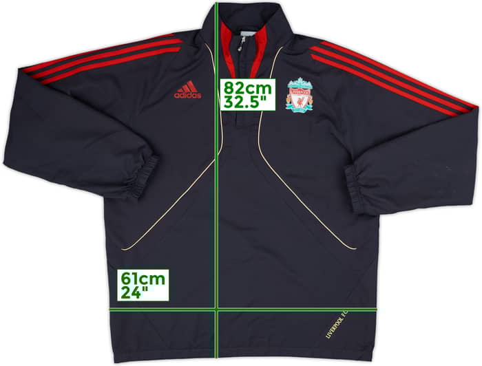 2009-10 Liverpool adidas 1/4 Zip Training Top - 8/10 - (L)