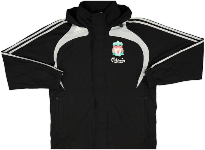 2008-09 Liverpool adidas Hooded Rain Jacket - 7/10 - (S)