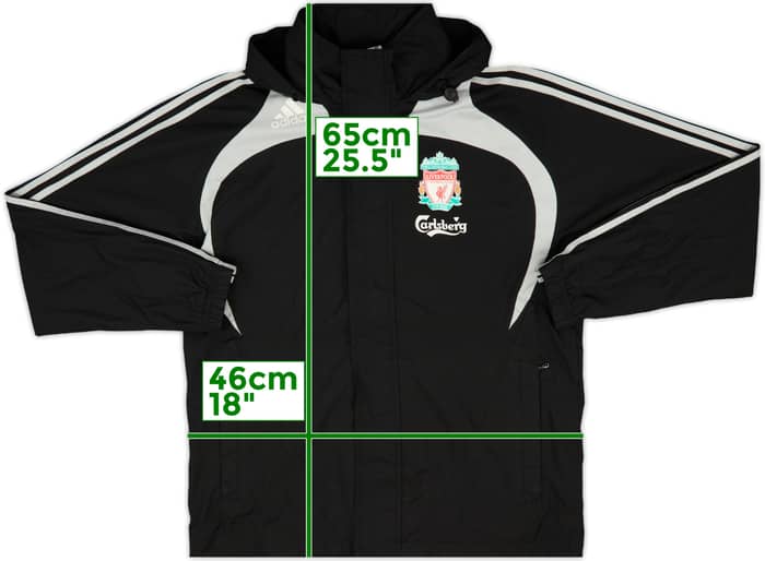 2008-09 Liverpool adidas Hooded Rain Jacket - 7/10 - (S)