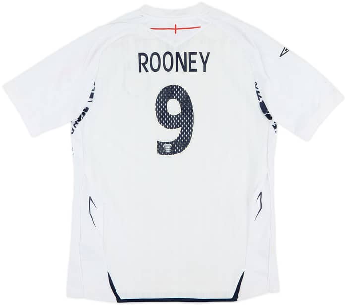 2007-09 England Home Shirt Rooney #9 - 6/10 - (L.Boys)