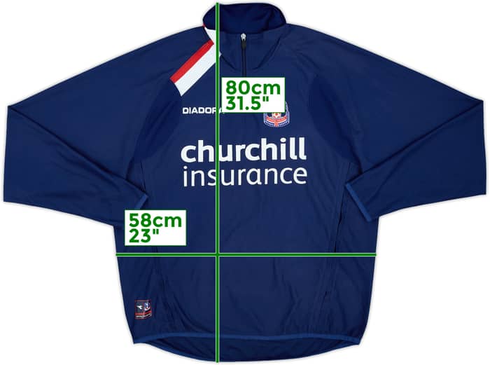 2006-07 Crystal Palace Diadora 1/4 Zip Training Top - 8/10 - (L)