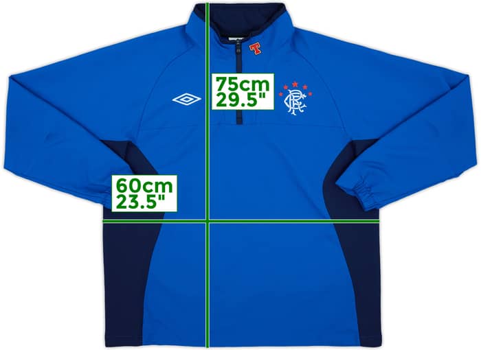 2010-11 Rangers Umbro 1/4 Zip Drill Top - 8/10 - (XL)