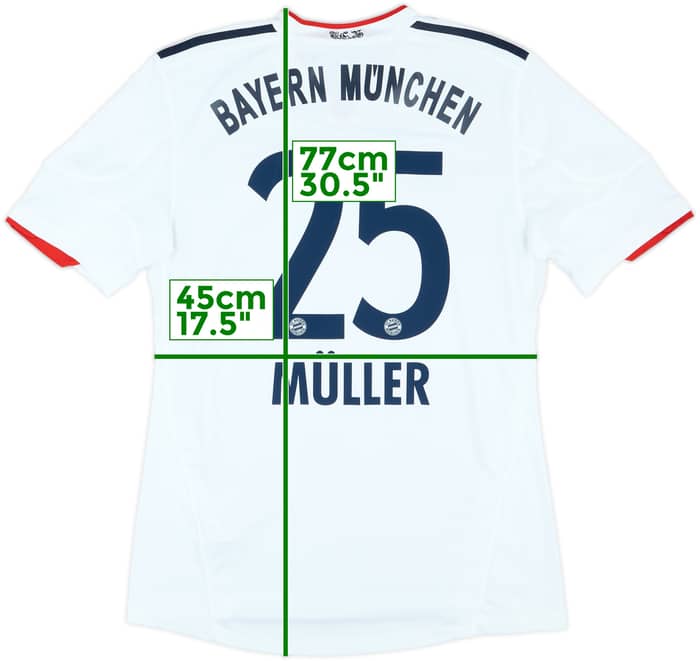 2010-11 Bayern Munich Away Shirt Muller #25 - 4/10 - (M)