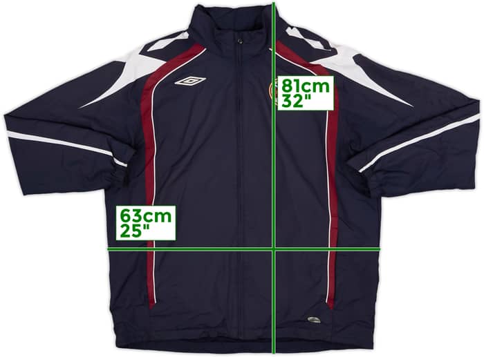 2008-09 Hearts Umbro Hooded Rain Jacket - 8/10 - (L)