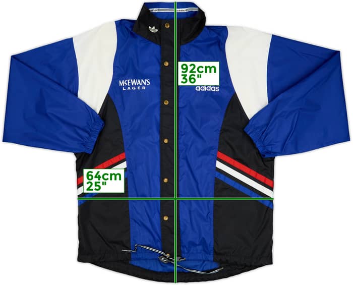 1992-94 Rangers adidas Rain Jacket - 9/10 - (L/XL)