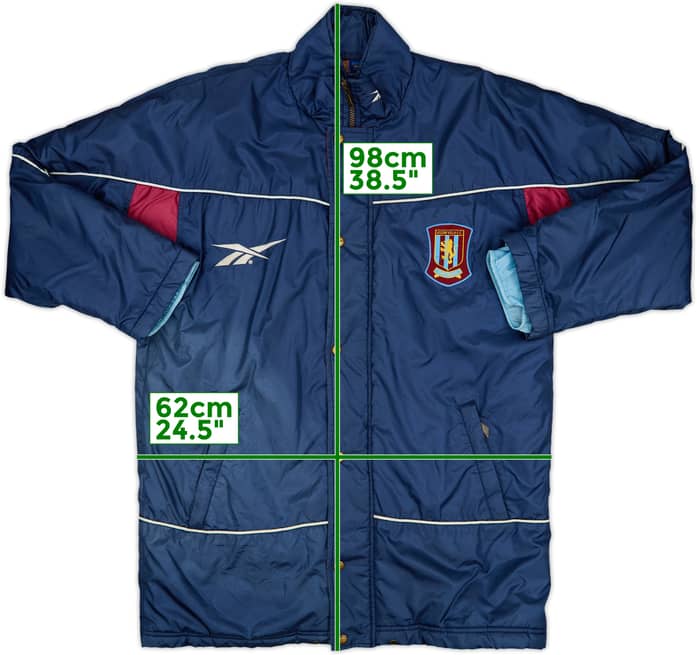 1997-98 Aston Villa Reebok Padded Bench Coat - 8/10 - (M)