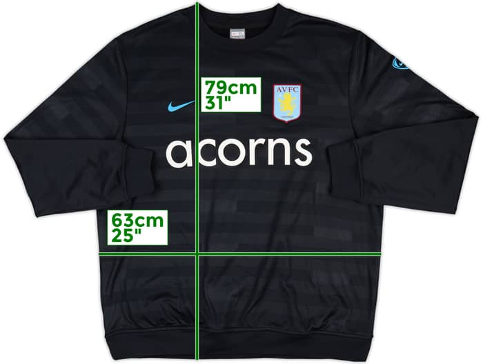 2009-10 Aston Villa Nike Sweat Top - 9/10 - (XL)