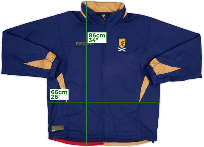 2006-08 Scotland Diadora Hooded Rain Jacket - 8/10 - (XL)