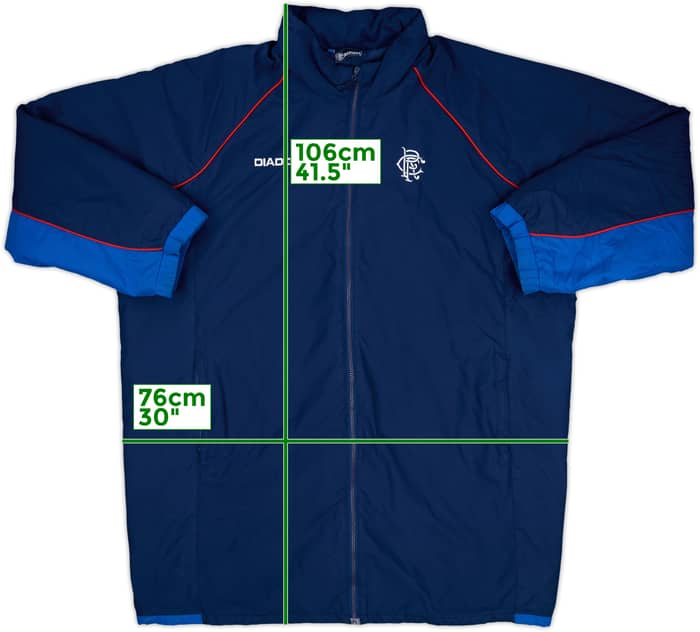 2004-05 Rangers Diadora Bench Coat - 6/10 - (XXL)