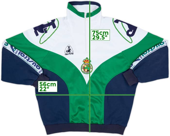 1997-98 Racing Santander Austral 1/4 Zip Drill Top - 8/10 - (M)