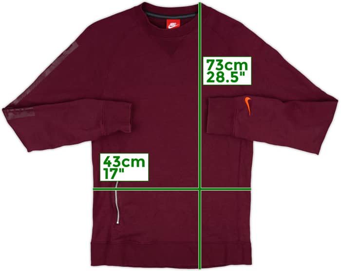 2017-18 Barcelona Nike Sweat Top - 9/10 - (S)