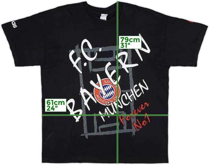 1996-97 Bayern Munich adidas Graphic Tee - 8/10 - (XL)