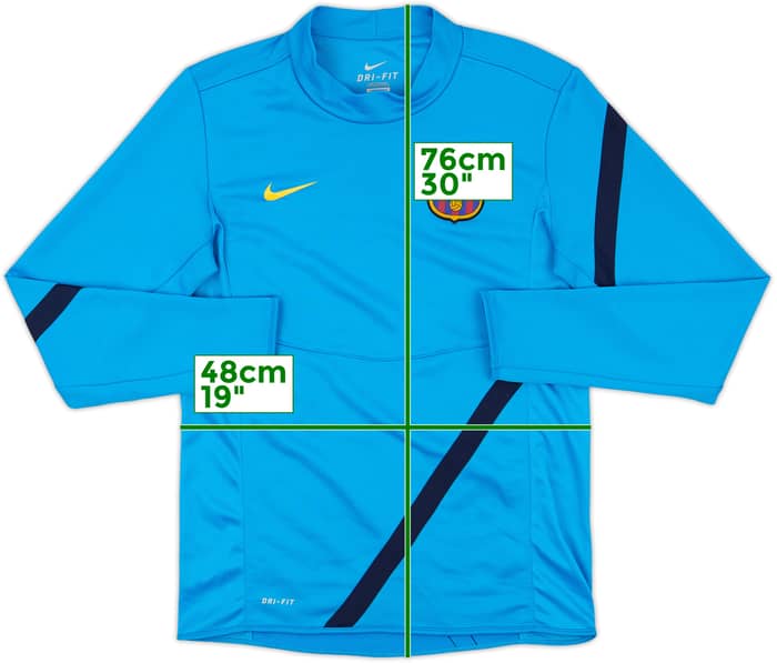 2011-12 Barcelona Nike Sweat Top - 7/10 - (S)