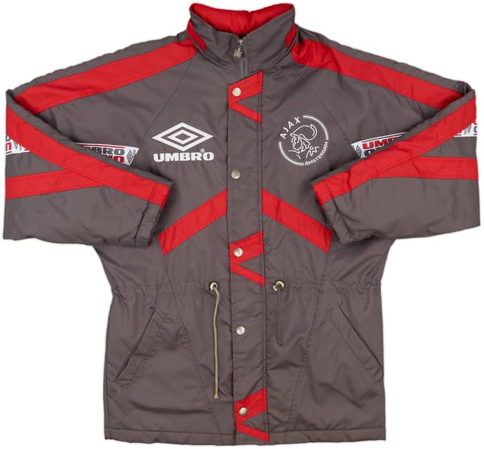 1995-96 Ajax Umbro Padded Bench Coat - 9/10 - (XL.Boys)