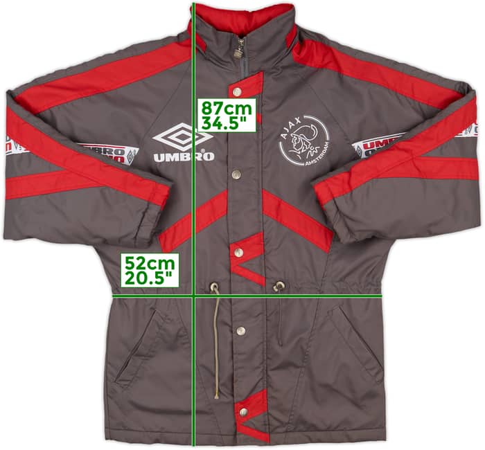 1995-96 Ajax Umbro Padded Bench Coat - 9/10 - (XL.Boys)