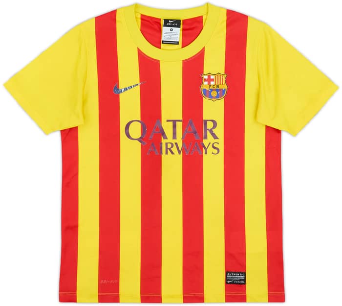 2013-15 Barcelona Basic Away Shirt - 4/10 - (M.Boys)