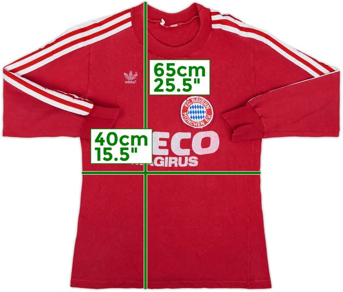 1982-83 Bayern Munich Home L/S Shirt - 7/10 - (Y)