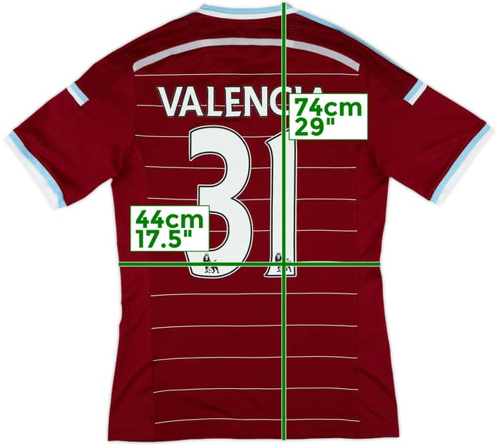 2014-15 West Ham Home Shirt Valencia #31 - 10/10 - (M)