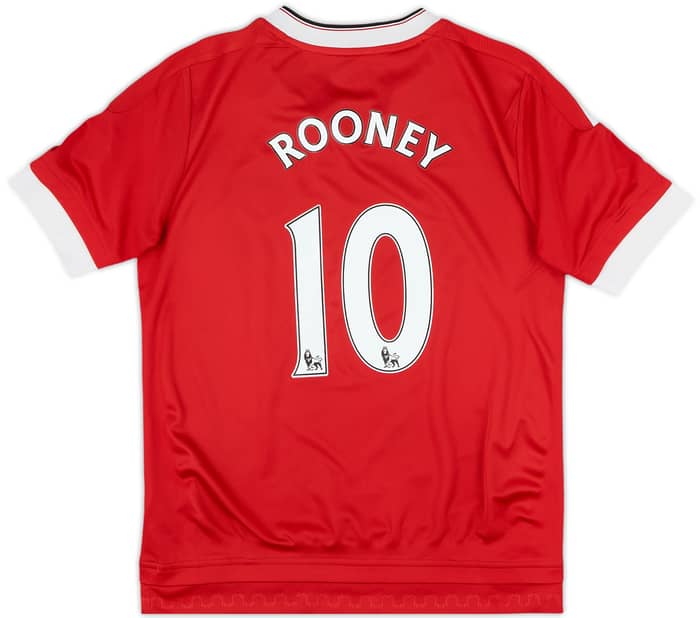 2015-16 Manchester United Home Shirt Rooney #10 - 6/10 - (M.Boys)