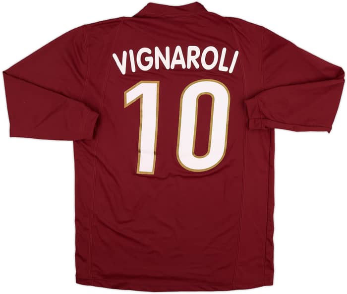 2000-01 Salernitana Match Issue Home L/S Shirt Vignaroli #10
