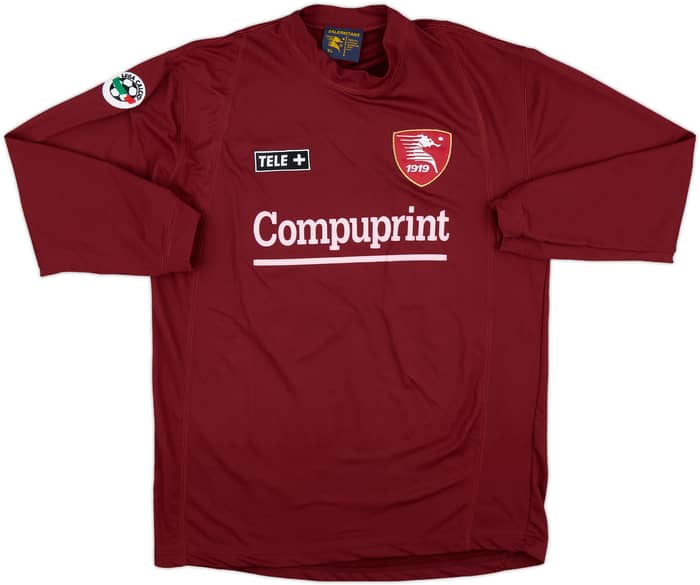 2000-01 Salernitana Match Issue Home L/S Shirt Vignaroli #10