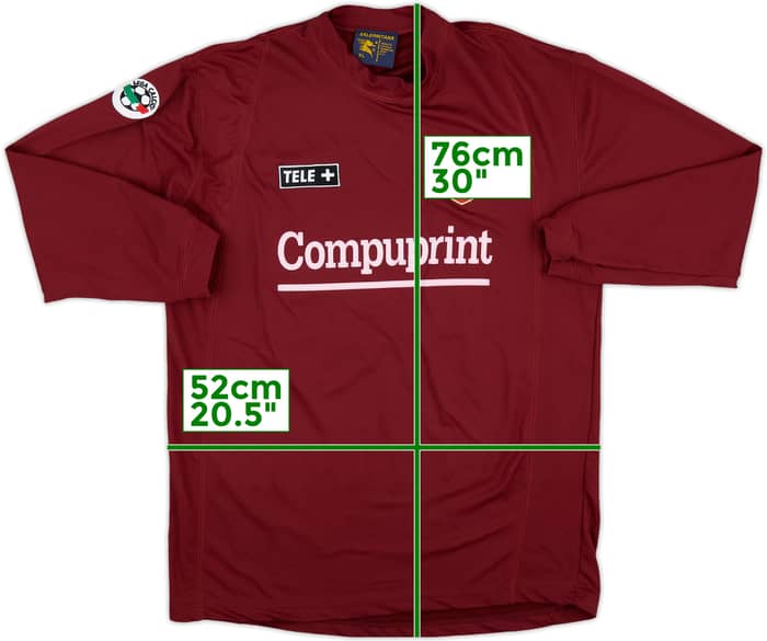 2000-01 Salernitana Match Issue Home L/S Shirt Vignaroli #10
