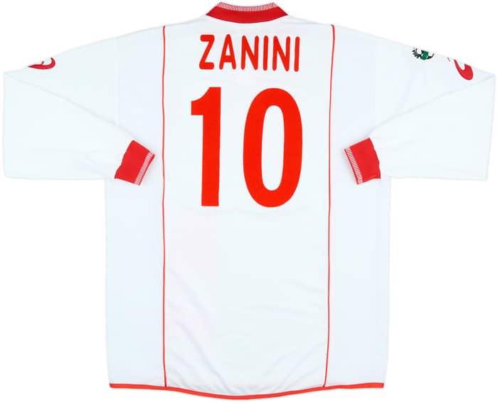 2002-03 Triestina Match Issue Away L/S Shirt Zanini #10