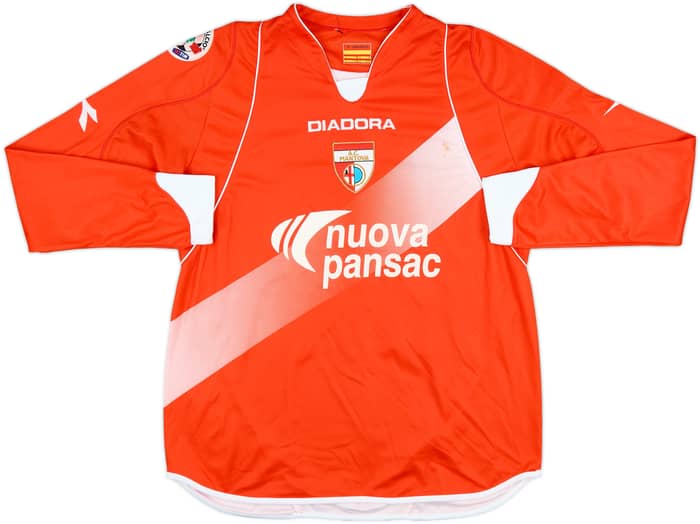 2007-08 Mantova Match Issue Away L/S Shirt Rizzi #21
