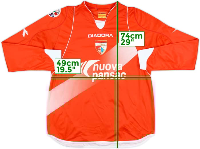 2007-08 Mantova Match Issue Away L/S Shirt Rizzi #21