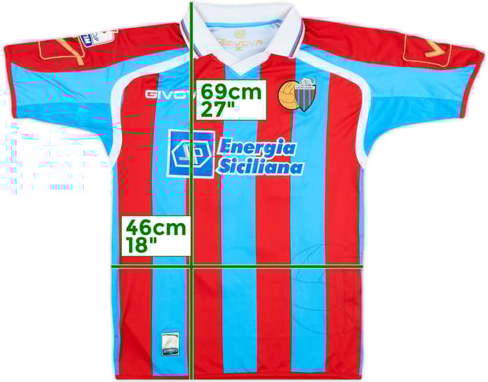 2010-12 Catania Match Issue Coppa Italia Home Shirt Ricchiuti #19