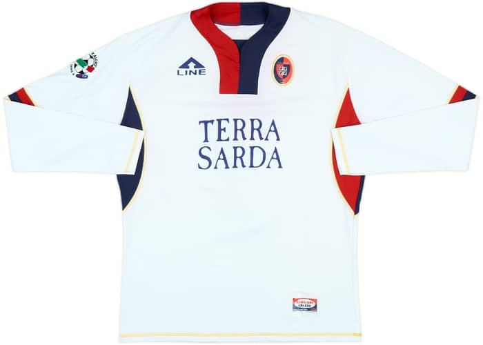 2004-05 Cagliari Match Issue Away L/S Shirt Esposito #7