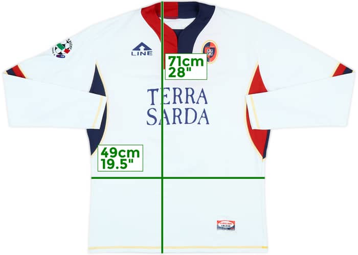 2004-05 Cagliari Match Issue Away L/S Shirt Esposito #7