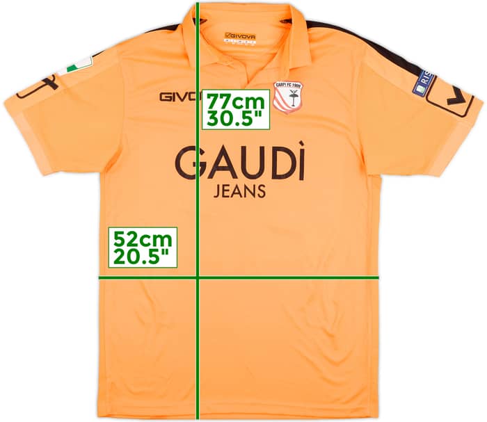 2017-18 Carpi Match Issue Signed GK Shirt Colombi #22